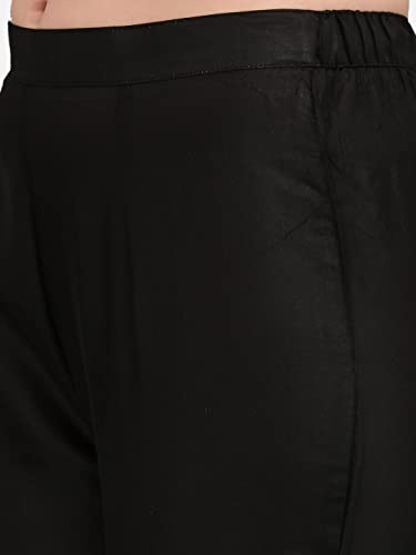 Image of VredeVogel Cotton Silk Blend Straight Embroidery Kurta Pant and Dupatta Set for Women