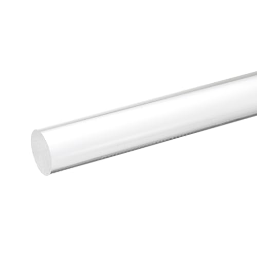 Image of MECCANIXITY Acrylic Round Rods 1-3 /16 inch x 8 inch Clear Acrylic Dowel Rods Sticks Plastic Sticks Strip for DIY Crafts Lighting Gardening Decoration - 30mm x 200mm