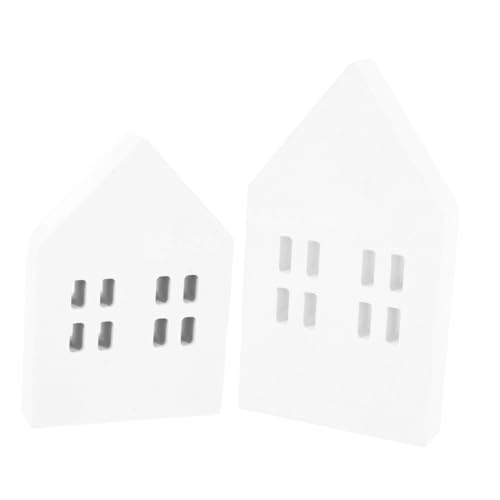 SUPVOX Realistic Mini House Slice Decor DIY Desktop House Props for Christmas Party