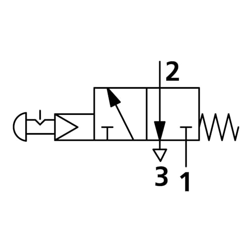 Vanne 3/2 voies RIEGLER arrêt d'urgence monostable NF G 1/8 - 3