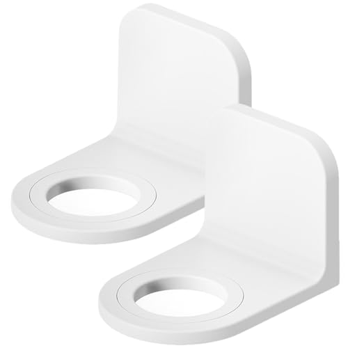 Warmhm Lot de 2 Porte-Bouteilles de Gel Muraux Adhésifs sans Perforation Supports en Plastique Auto-Adhésifs pour Salle de Bain Crochet pour Shampoing et...