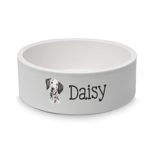 Custom Dog Bowl | Personalized Ceramic Pet Bowl | Many Dog Breeds to Choose from (Dalmatian)