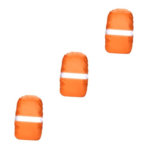 Yardwe 3pcs Outdoor Backpack Rain Cover Bag Cover for Hiking Camping Cycling Reflective Stripe Dry Bag Compatible