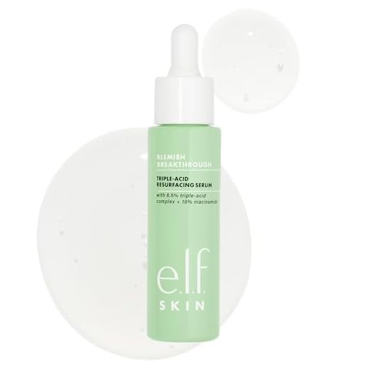 e.l.f. SKIN Blemish Breakthrough Triple-Acid Resurfacing Serum, Hydrating Night Serum For Fighting Acne, Made With Niacinamide, Vegan & Cruelty-Free