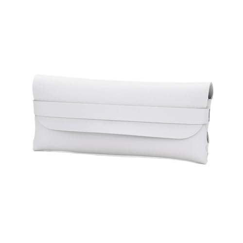Image of Faux Leather Pen and Pencil Case with Tuck in Flap Stationery Bag for Student Lightweight Design (Faux Leather,Gray /FL)