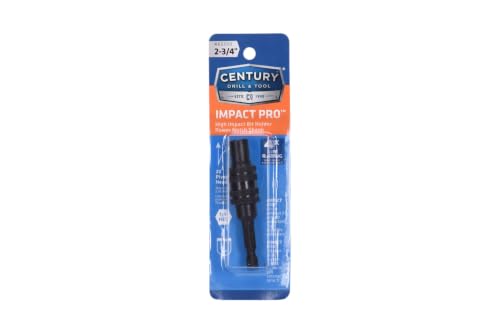 Image of Century Drill & Tool 66500 Impact Pro Magnetic Screwdriving Bit Holder | 1 /4 inch hex shank, precision-fit tip black oxide finish, heat-resistant coating