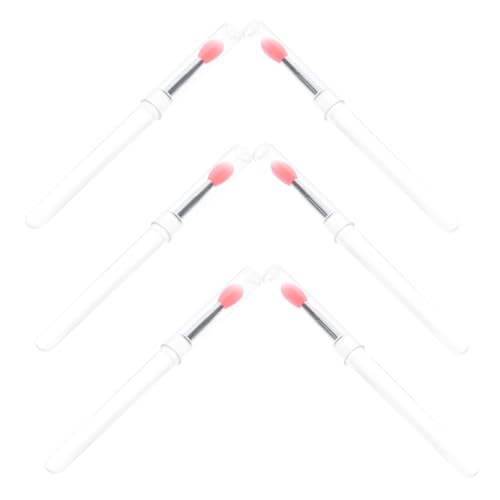 TOVINANNA 6pcs Silicone Lip Brush Set Makeup Use Lipstick Pen Lip Mask Brush Eye Shadow Applicator Easy to Carry Travel Size for Cosmetics