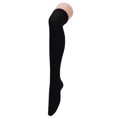 Century Star Thigh High Socks for Women Tube Extra Long Over Knee Triple Stripes Stockings