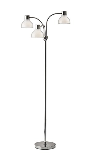 80% Off Discount Adesso 3566-09 Presley 3-Arm Floor Lamp, 69 in., 3 X 40W Incandescent/ 13W CFL, Polished Nickel, 1 Indoor Lighting 80% Off Discount Adesso 3566-09 Presley 3-Arm Floor Lamp, 69 in., 3 X 40W Incandescent/ 13W CFL, Polished Nickel, 1 Indoor Lighting