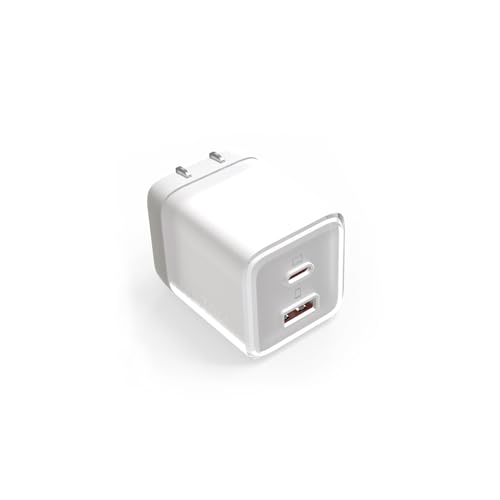 USB C Charger 70W, GaN 2 Port Compact Fast Wall Charger for MacBook Pro/Air, iPad Pro, Galaxy S23, Dell XPS 13, Note 20/10+, iPhone 15/Pro, Steam Deck, and More, White