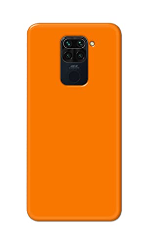 Image of Plain Orange Hard Back Case Cover for Redmi Note 9 (6.53 inch) / Redmi 10X (4G) (6.53 inch) Back Cover -(J5) VNS2229