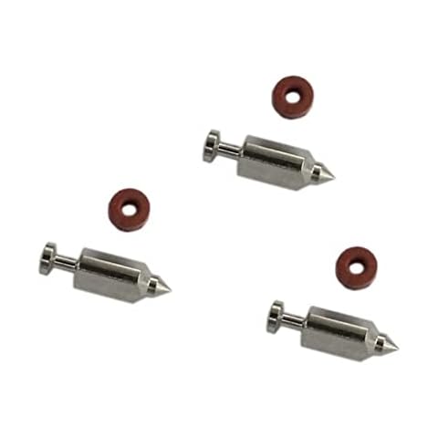 HURI 3x Schwimmernadelventil mit Dichtring ersetzt für Briggs & Stratton 398188 281144 281178 Wolf 2003 411 Toro 77-8110 Ering Schwimmer Vergaser Ventil Nadel Sitz Satz Cover