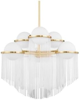 Corbett Lighting 398-32-AGB Celestial 6 Light 32 inch Aged Brass Chandelier Ceiling Light