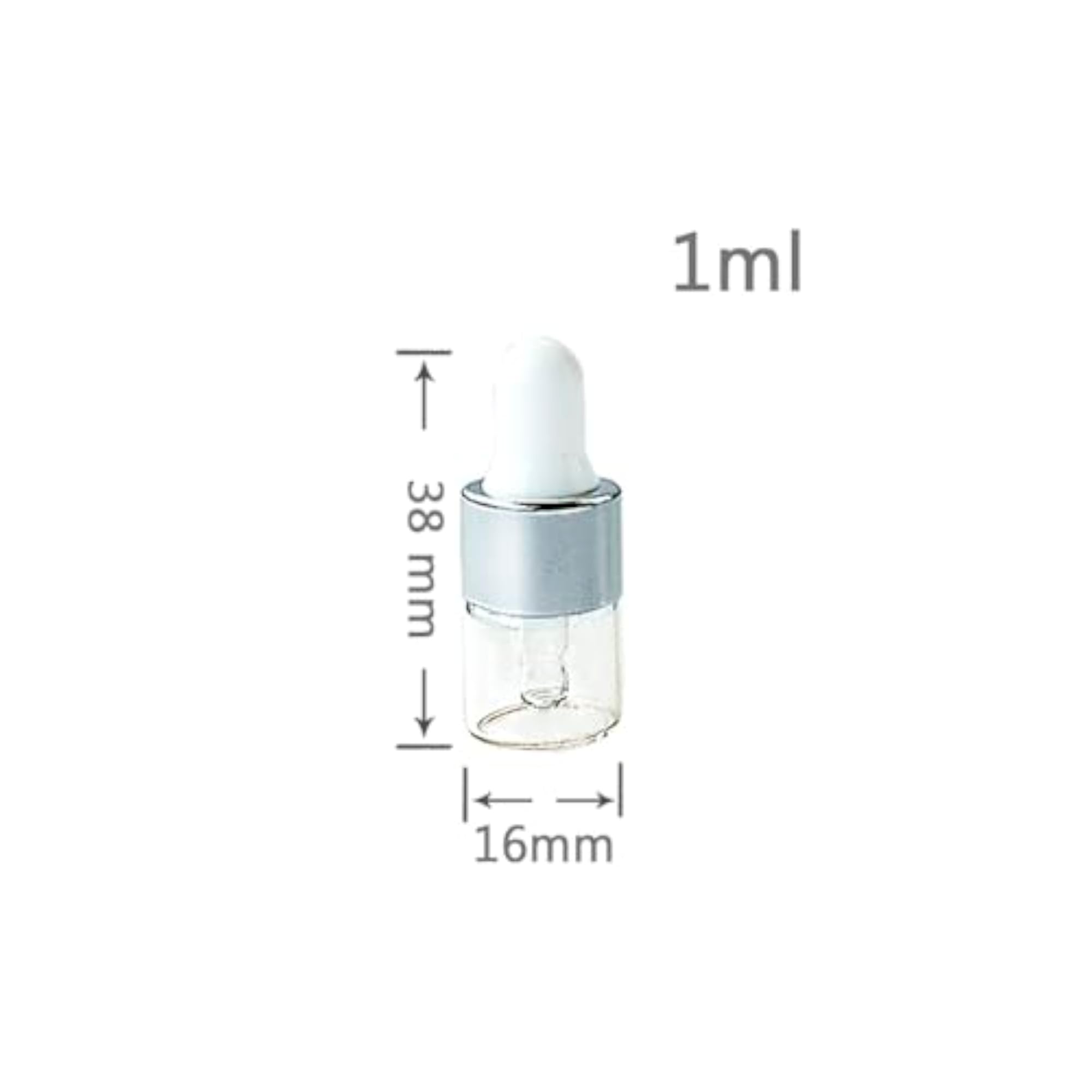50PCS Clear Glass Bottles with Eye Droppers