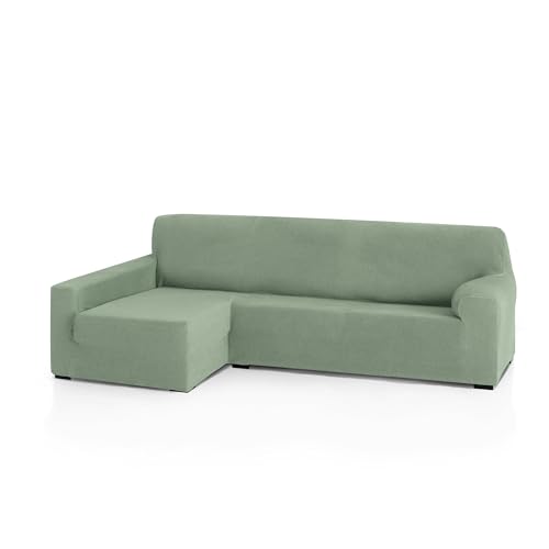 FAVERTI® Funda Elástica Chaise Longue Brazo Largo Izquierdo (Visto de Frente) | Modelo Real | Turquesa | Funda Sofá Chaise | Protector de Calidad de Tejido Jacquard Tacto algodón