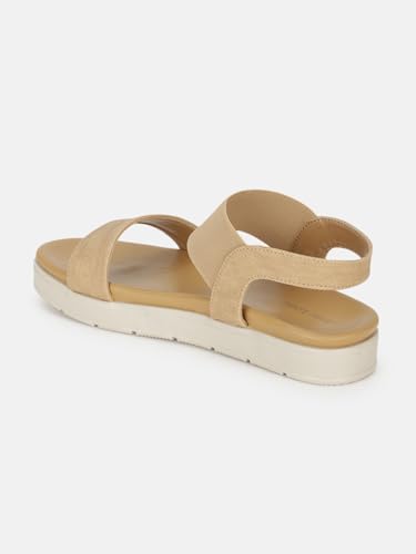 Image of Marc Loire Women Smart Casual Platform Heel Fashion Sandal With Slingback Strap