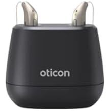شاحن سطح المكتب Oticon Intent لـ miniRITE R Intent 1،2،3،4 قاعدة شحن سريعة غير مخصصة لـ BTE أو مساعدات Oticon الأخرى تصميم أنيق وموثوق