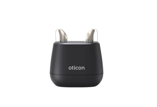 Oticon Intent Desktop Charger for miniRITE R (Intent 1,2,3,4) – Fast Charging Dock – Not for BTE or Other Oticon Aids – Elegant and Reliable Design