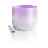 Alchemie Klangschale Innenfarbe Farbwechsel Effekt Klangschale Transparent Kristall Klangschale Professionelles Meditationsinstrument 15-18 cm Werkzeug zum Stressabbau in a