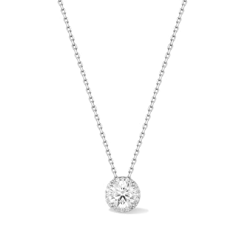 AGVANA Lab-Grown Diamond Halo Necklace
