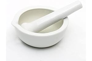3.55inch Porcelain Mortar and Pestle: Ceramic Grinding Bowl Set