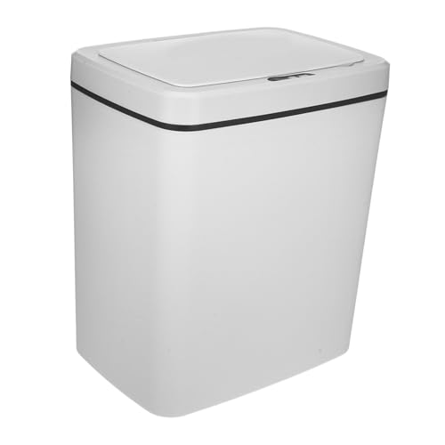 Bote de basura rectangular inteligente Luxshiny blanco
