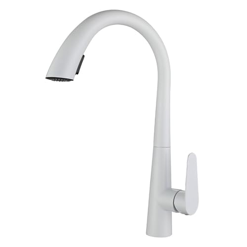 Robinet de cuisine avec douchette extractible rotative pour grand évier