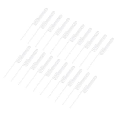 NAMOARLY 50pcs Pasteur Straw Fluid Pipettors Quantitative Double-Cell Buret Craft Pipette Dropper Transfer Pipette Liquid Transfer Dropper Pipette Droppers Lab Tools White
