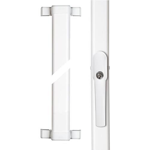 Abus Fenster Stangenschloss FOS550 gleichsperrend - Fenstergriff abschließbar - Fenstersicherung mit 2-Punkt Verriegelung für Fenster- und Balkontüren, weiß