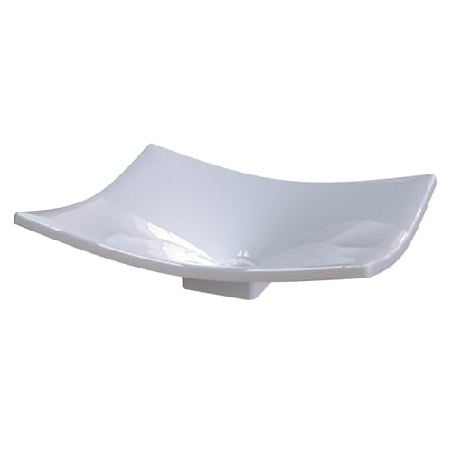Cuba Pia De Apoio Branca Folha 43x36cm Turquesa Para Banheiro Beltempo