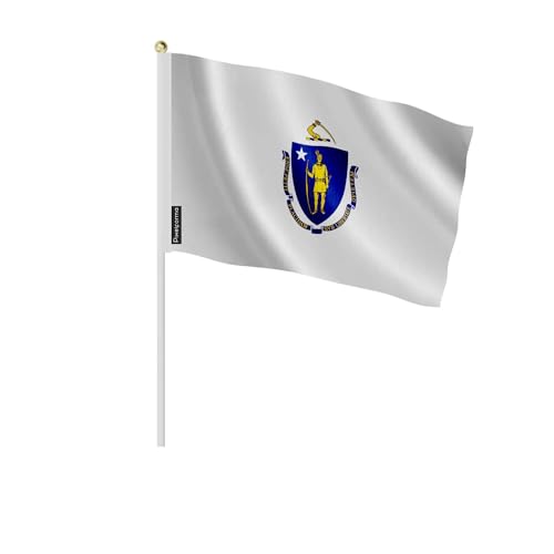 Drapeau Massachusetts 30x45cm : lot de 50 drapeaux légers aux détails nets