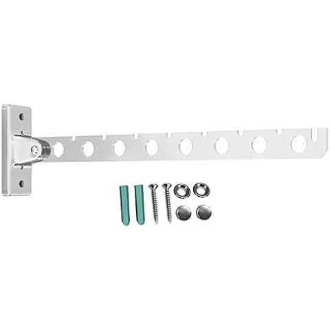 2x Perchero de barra plegable de acero inoxidable Intirilife Cover