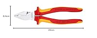 KNIPEX Kraft-Kombizange verchromt isoliert mit Mehrkomponenten-Hüllen, VDE-geprüft 200 mm, 02 06 200 – Ansicht 7