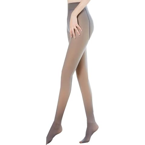 Gokame Perfect Legs Fake Translucent Warm Fleece Tights, Womens Warm Fleece Lined Tights, Thermal Leggings Women Fleece Lined (Coffee, 320g) Cover