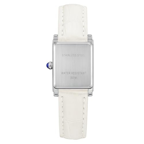 Image of Poshi Sanda Premium White Brass Sqaure Dial Watch | 200mm Rose Gold Stainless Steel Strap Quartz Watch for Women