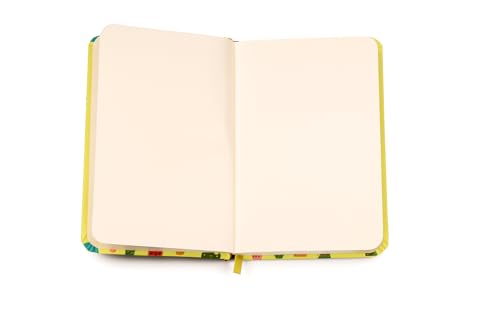 Image of COI A5 5.5 x 8.5 in Hardcover Unruled Diary - 192 Pages of 80 GSM Natural Paper, Elastic Closure & 2 Ribbon Bookmarks, Rounded Corners - Portable Journal for Writing, Travel & Bullet Journaling