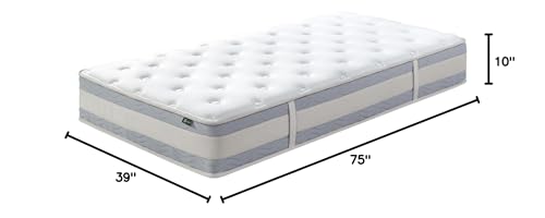 Image of Zinus 10 Inch Comfort Support Hybrid Mattress [New Version], Twin, Fiberglass Free, Medium Plush, Motion Isolation, Certified Safe Foams & Fabric, Mattress in A Box
