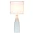 Simple Designs LT2076-OFF Alsace Ceramic Ribbed Bottle Table Lamp, Off White