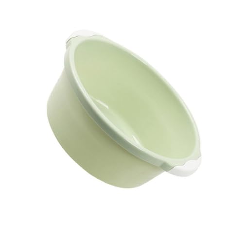 FRCOLOR 2pcs Home Bathroom Wash Basin Plastic Foot Soaking Bath Basin Household Washing Dishes Washbasin for Washing Cleaning Foot Bath(Medium Size Green)