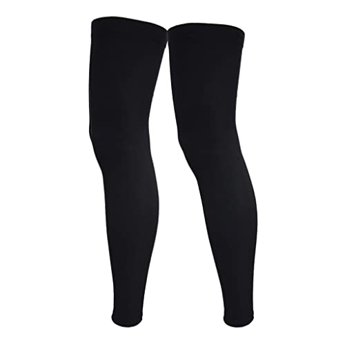 OEUVREBY Calentador de piernas para ciclismo, transpirable, térmico, para correr, color negro, talla L, Negro L, L