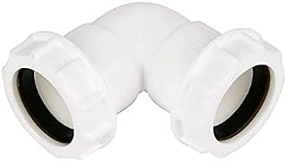 Merriway BH02915 Waste Compression 90 Degree Bend, 40mm, White