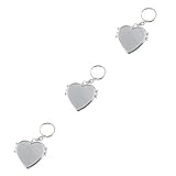 ROMISBABA 3 Pièces mini porte-clés miroir portable maquiage miroire metalicca maquilage dé...