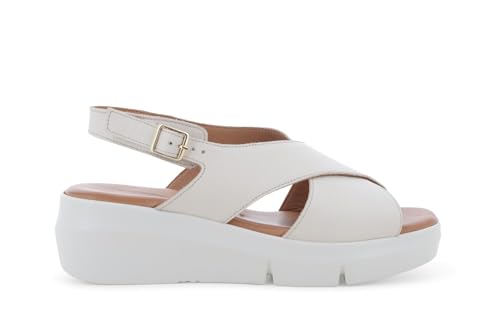 Sandale blanche à plateforme croisée r80420q chaussures été femme