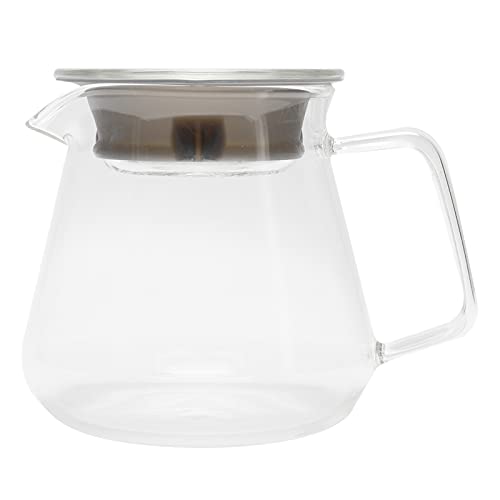 Cafetera de Vidrio Resistente Al Calor de 300ml/500ml, Tetera Transparente con Asa para el Hogar, Oficina, Cafetería…