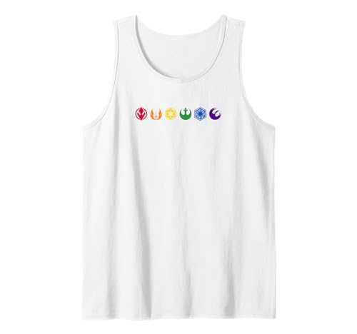 Débardeur Star Wars Rainbow Icons en coton noir confortable pour adulte