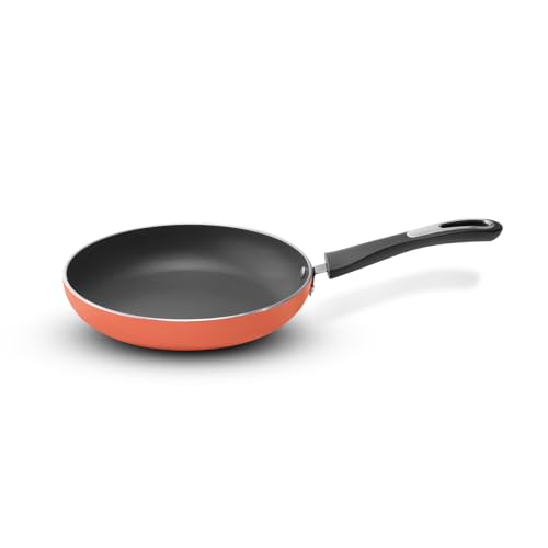 Image of VAYA Hautechef Non-Stick Frypan 24cm, 3-Layer ILAG Swiss Coating, PFOA-Free, Induction Friendly, with Soft-Touch Grey Handle, Color - Coral Crush