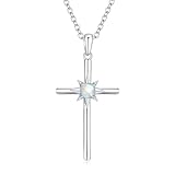 LOCIBLO Collares de piedra natal para mujer, Piedra lunar creada