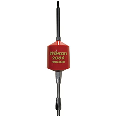 Wilson Antenna 305-493 T2000 Series Red Mobile CB Trucker Antenna with 5' Shaft, AM|FM Ready CB Radio Antenna