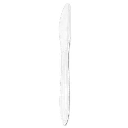 NEW - Style Setter Mediumweight Plastic Knives, White, 1000/Carton - K6BW