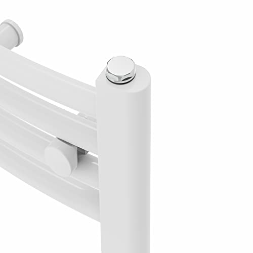 Sèche-serviettes incurvé blanc 1400x300mm de marque NRG pour salle de bain moderne
